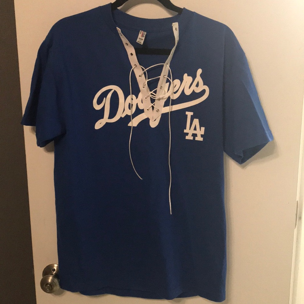 Dodgers Lace Up Top